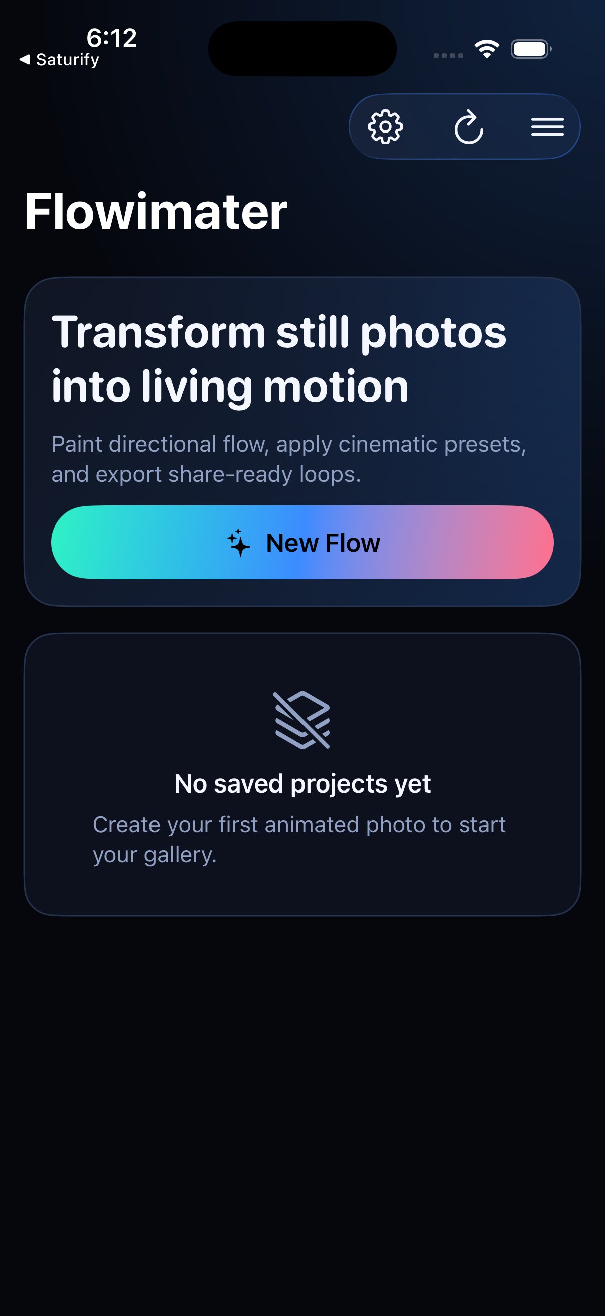 Flowimater interface